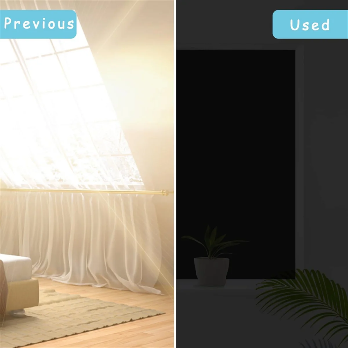 A64Z Blackout Curtains Shade for Bedroom Portable DIY Blackout Blinds, Out Shade for Indoor Windows for Nursery Room