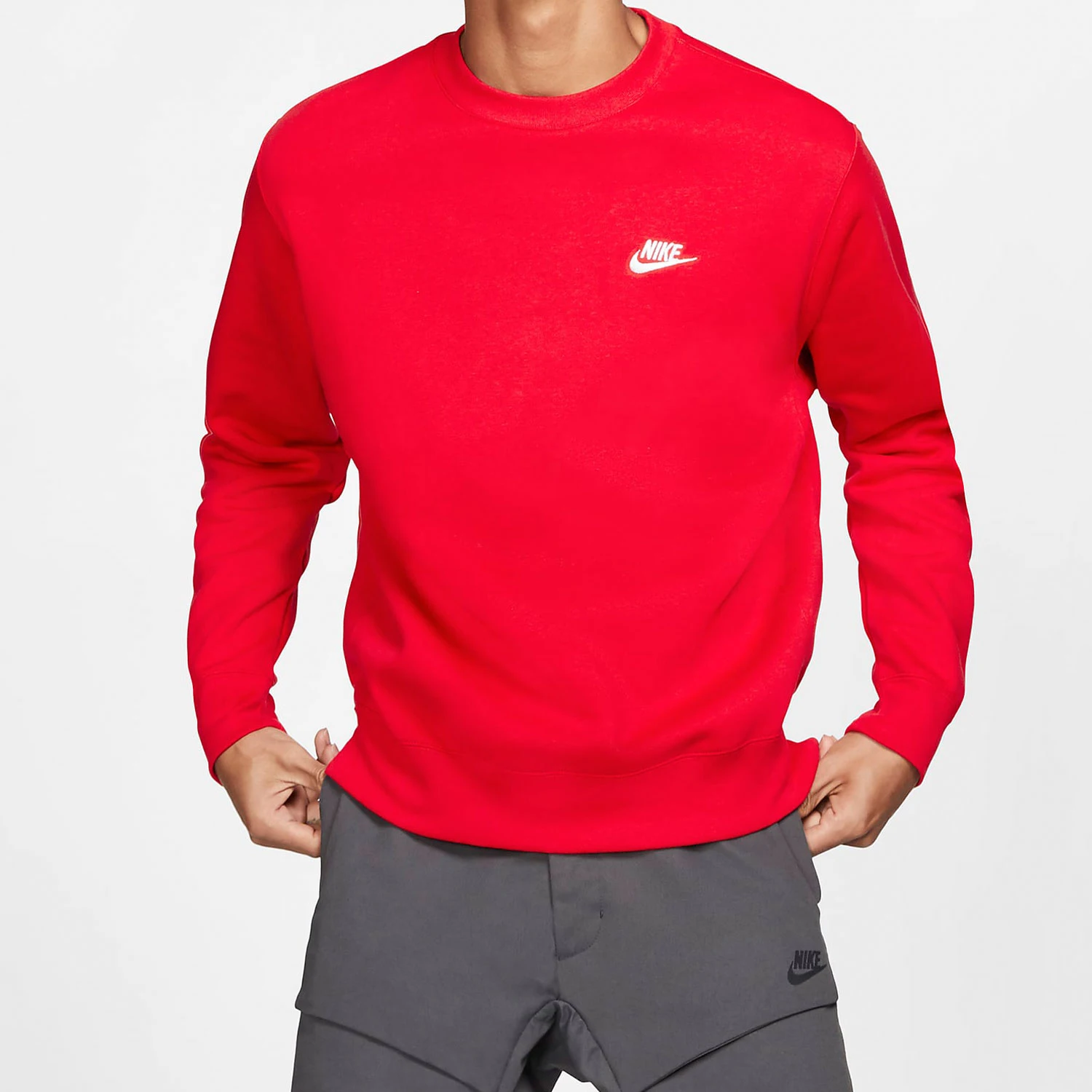 

Nike Official Authentic 2025 New Men's Fleece Knit Round Neck Sweatshirt Pullover 530367-02
