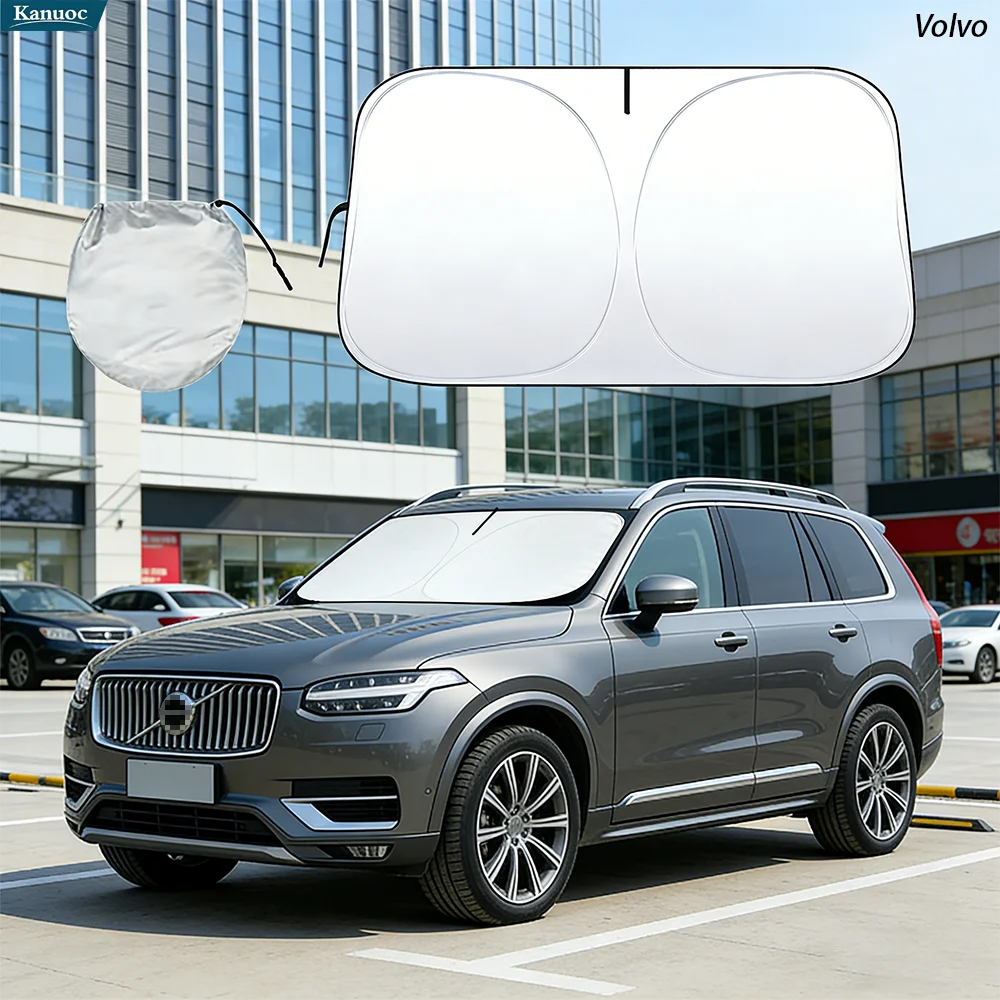 

Windshield Sun Shade For Volvo XC90 2010-2026 Car Sunshade Sun Visor Protector Foldable Blocks UV Rays