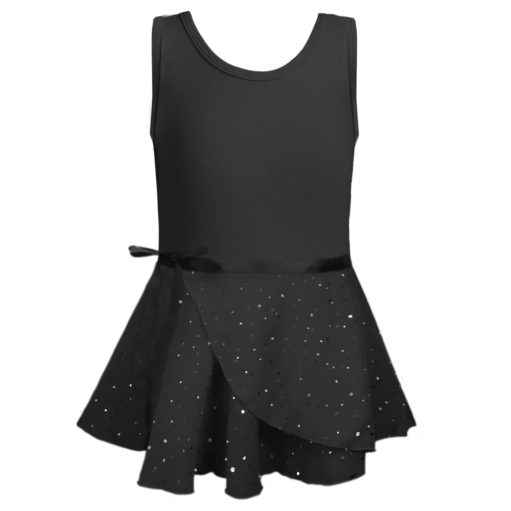 ثياب الباليه للفتيات لامعة تنورة رقص قطعة واحدة بدلة تدريب كلاسيكية بلا أكمام الرقص الجمباز راقصة الباليه الزي فستان