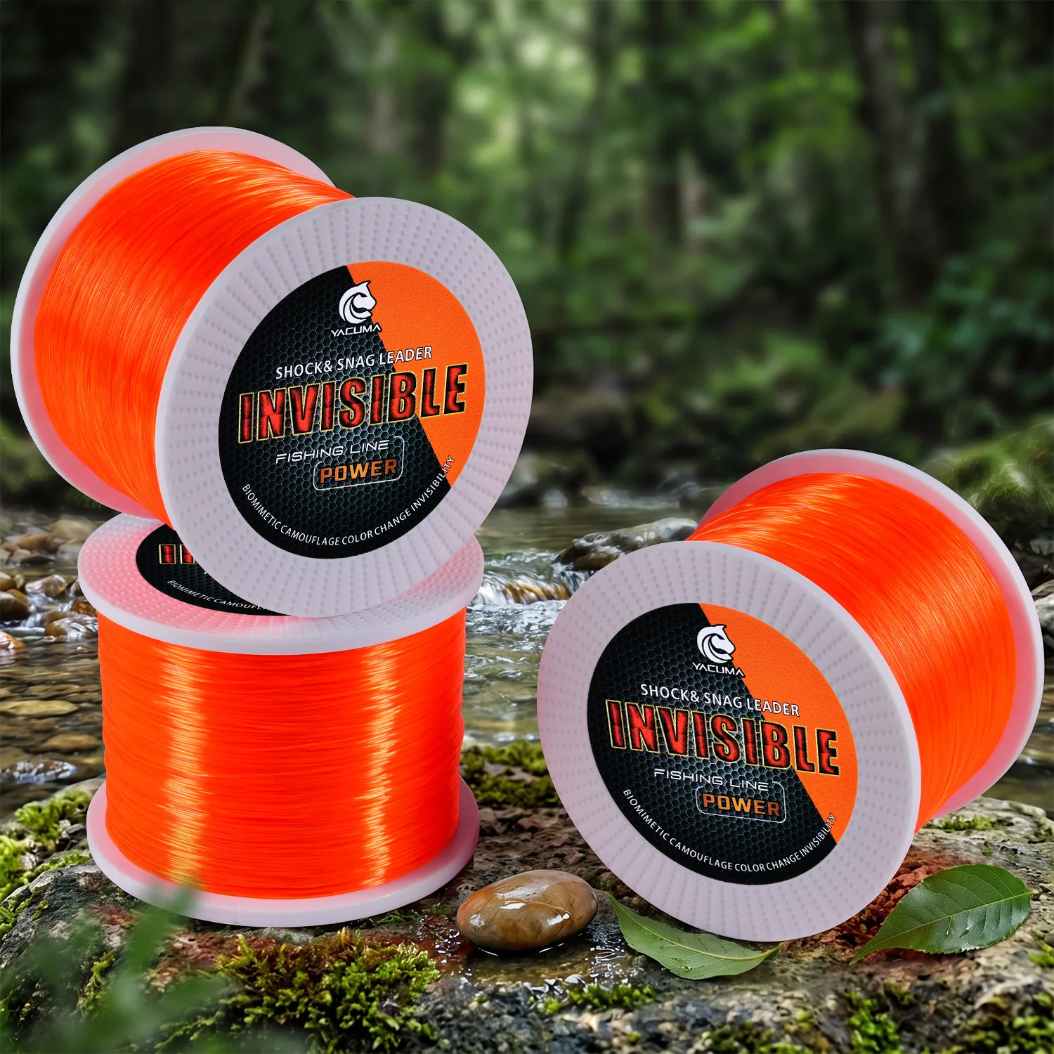 YACUMA 1000M/1093YDS Orange Monofilament Angelschnur Starke Nylon Hochsichtbare Fliegenfischerschnur für Süßwasser Meer Karpfen Pesca – Detail 3
