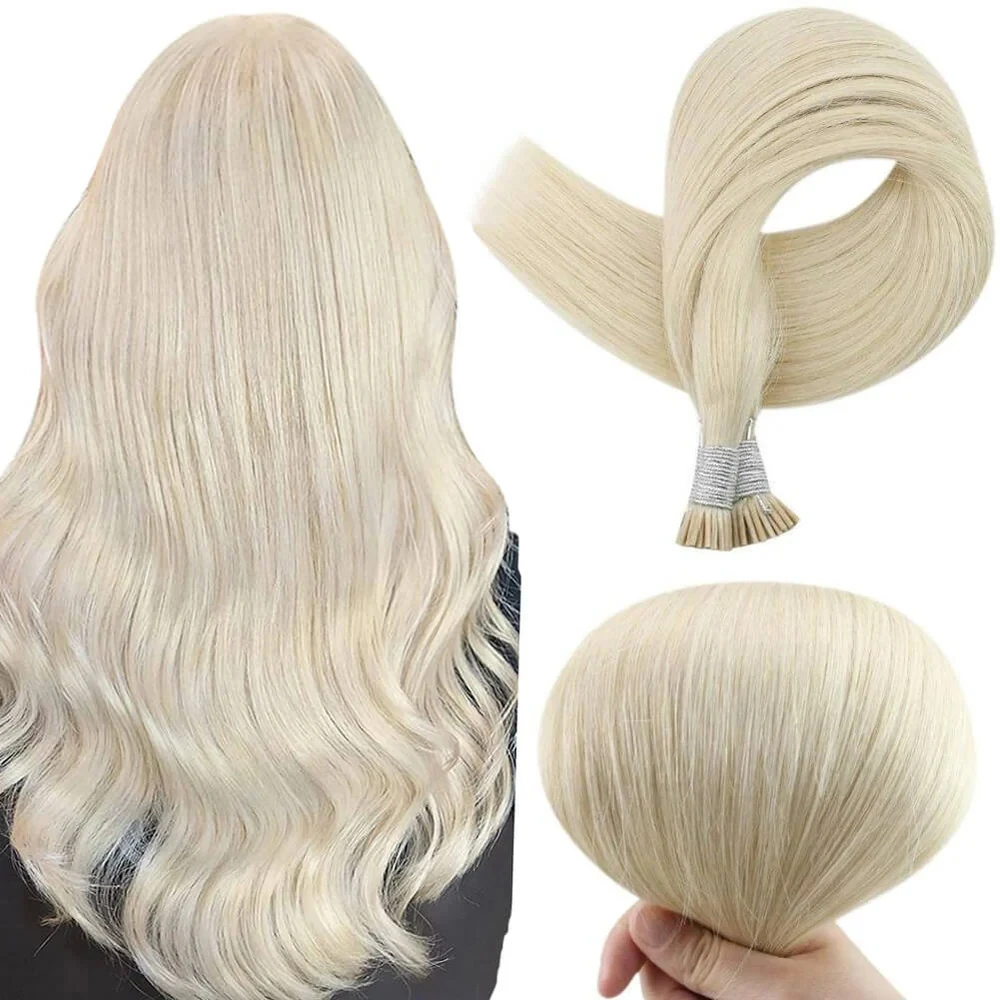 【High Quality】Full Shine Nail I Tip Hair Extensions Keratin Real Human Hair Thick Ends for Women