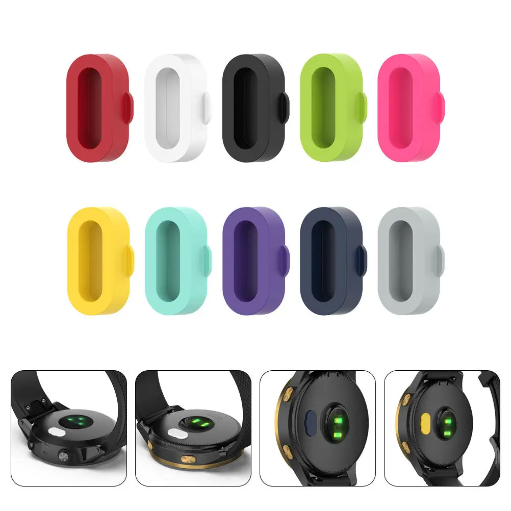 

10Pcs Watch Dust Plug Silicone Port Covers Protective Caps Compatible for Garmin Smartwatch Charging Port Plugs Watch
