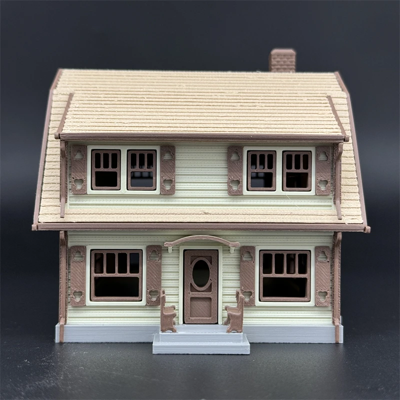 Classic 1/87 HO Scale The Puritan Home Model Fine Plastic Assembly Model Kit DIY Building Miniature Diorama Art Decor