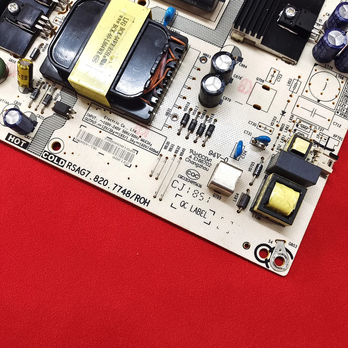 Original RSAG7.820.7748 ROH Power Supply Board for HZ55A55 H55E3A HZ55A65 HZ50A51 61 TV Maintenance Accessories