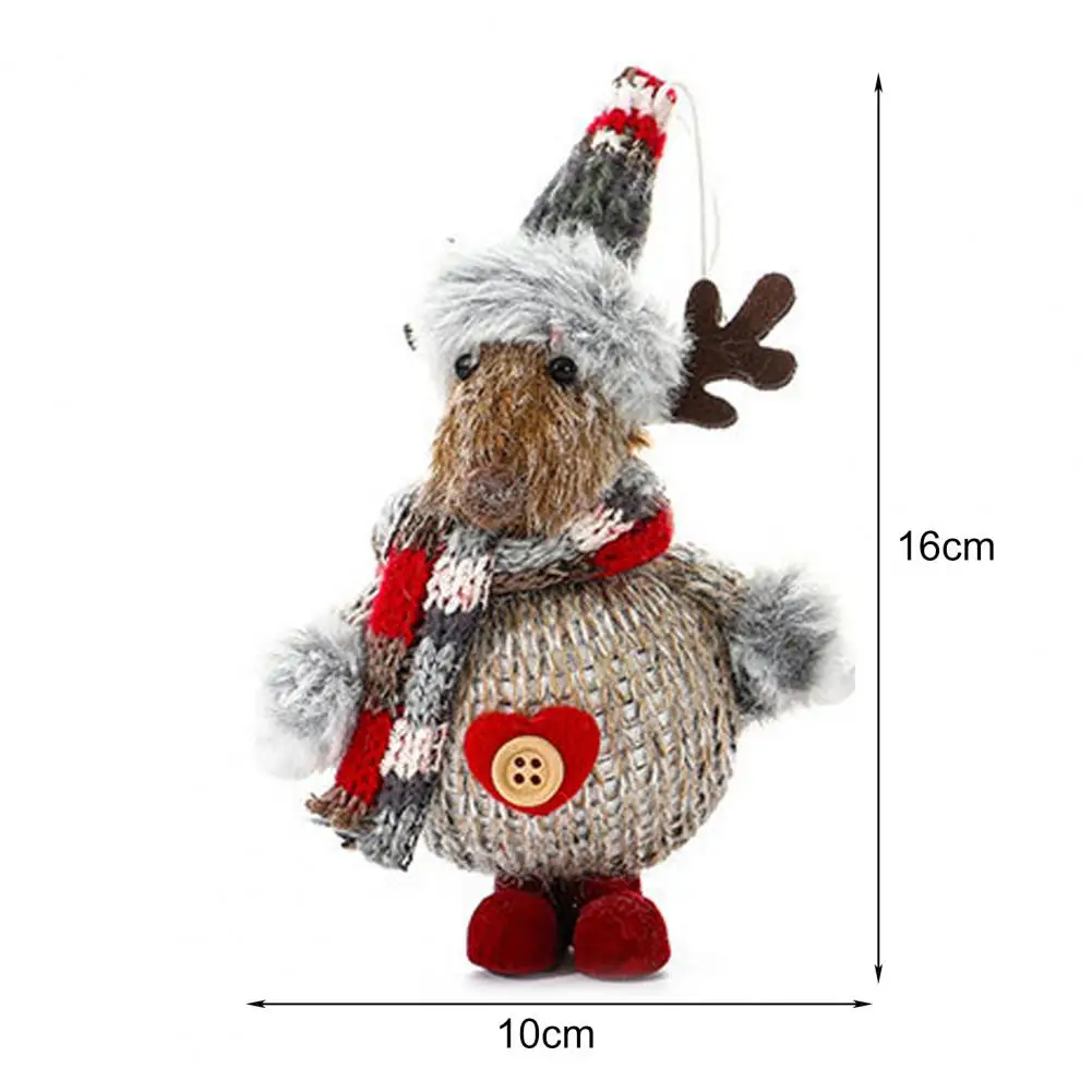 Christmas Doll Pendant Festive Christmas Plush Doll Hanging Ornaments Colorful Santa Claus Snowman Deer Mini Foam for Christmas