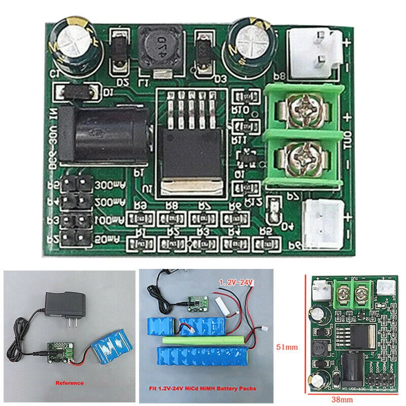 New Batteries Charging Board 1.2~24V 2.4 3.6 12V Ni-Cd Ni-MH NiCd Batteries Charger Module Charging Board Camera Charger