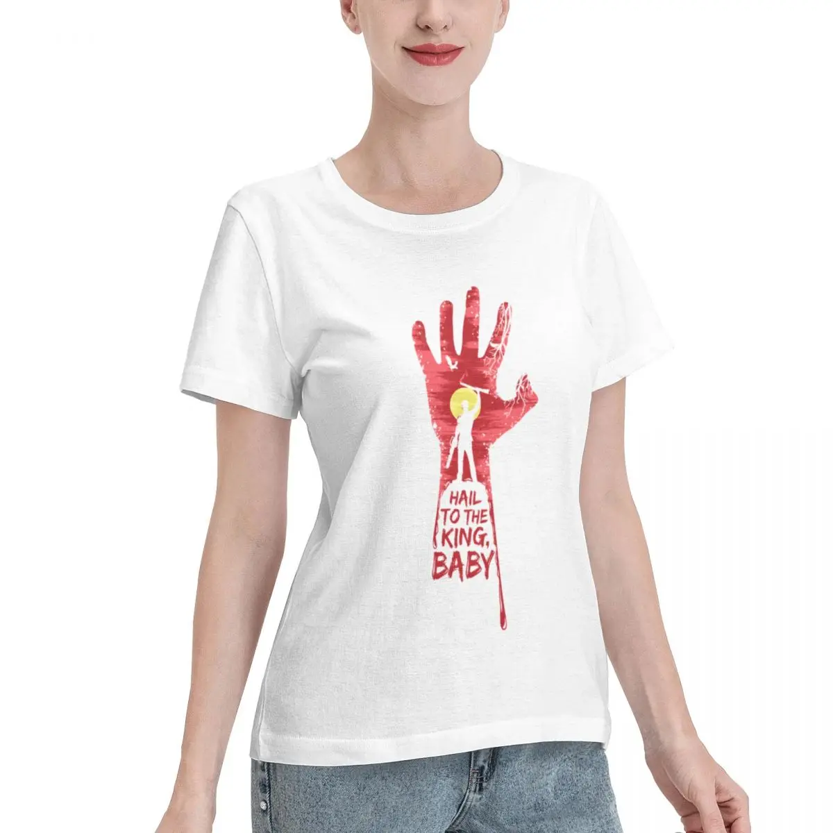 Bargain Price Hail To The King BABY! Women's T-shirt Sensual 100% Cotton T Shirt