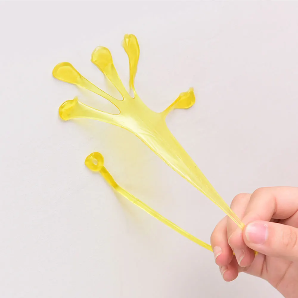 Stretchable Sticky Palm Climbing Toy, Stress Relief Trick, Divertido Brincalhão, Mão Inovadora, 6pcs