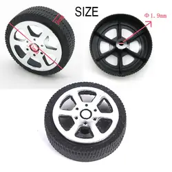 30mm Plastic 5 Spoke Front Wheel & Rubber Tires for RC Car, Set of 10
