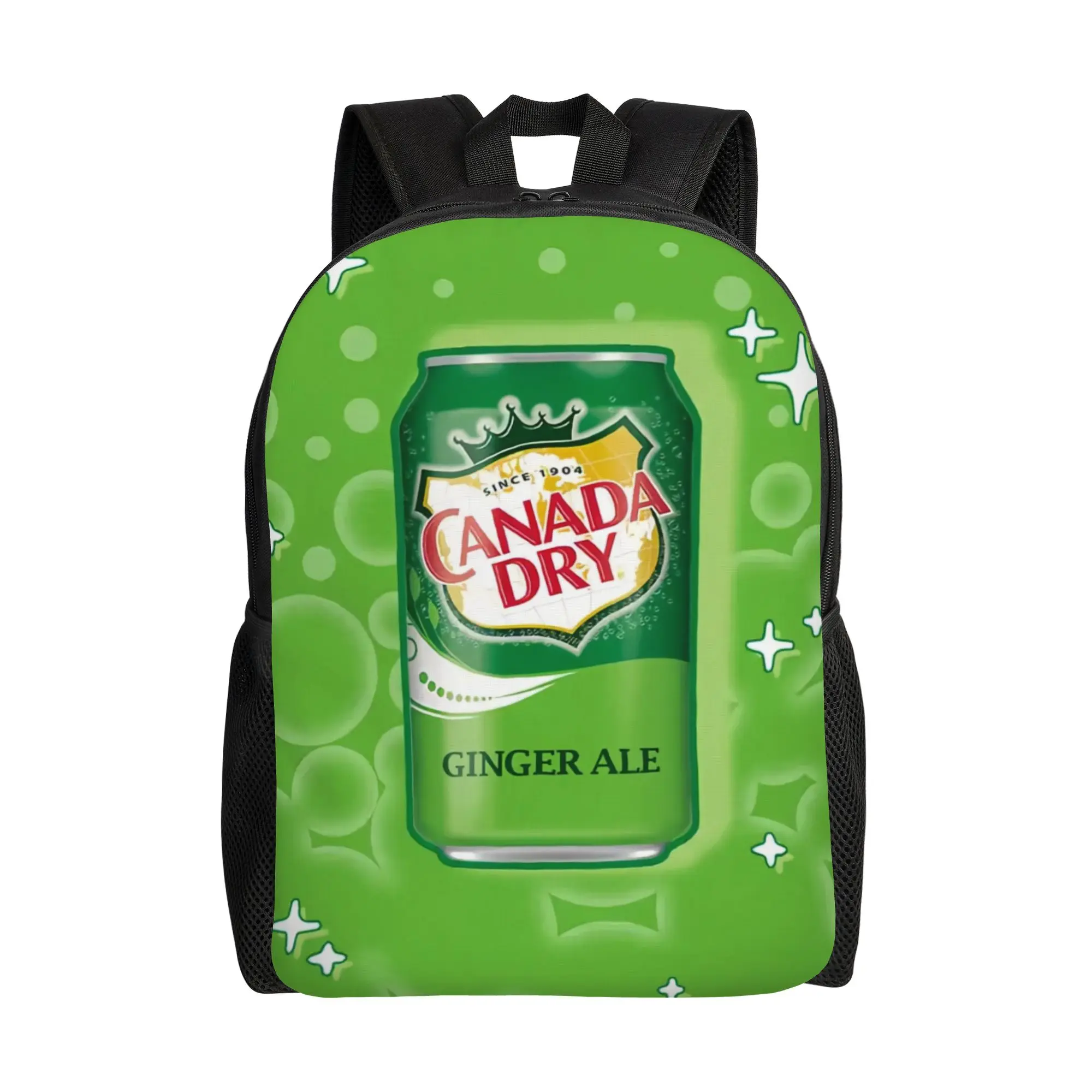 

Газированный напиток Canada Dry Ginger Ale Green Can (2 шт.) и модный школьный рюкзак Canada Dry Backpack для студентов, большой вместимости, к началу учебного года