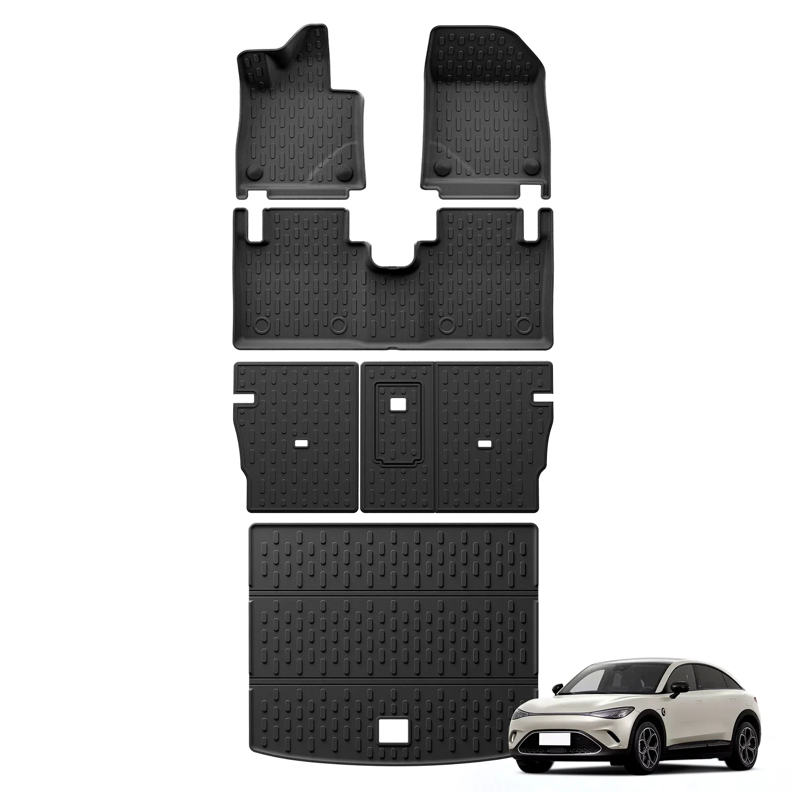 

for Smart #3 2023 2024 Smart 3 TPE 3D Car Floor Mats Trunk Pad Waterproof All Weather Accessories Black