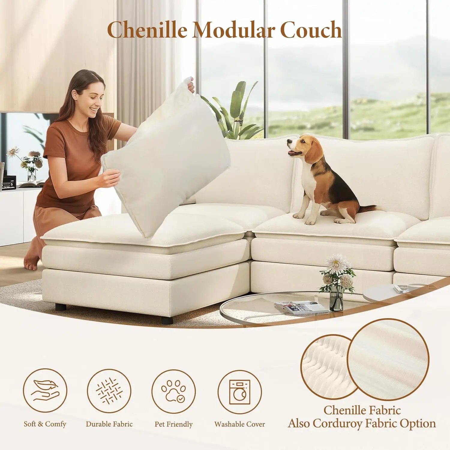 Modular Cloud Sectional Sofa 6