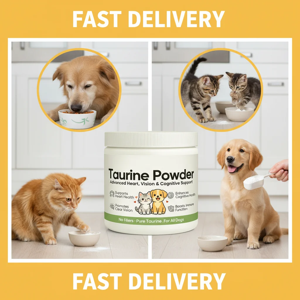 1/2/3 piezas de polvo de taurina Paw VitaTtaurine, suplemento para perros, apoyo para la salud cardíaca y visual, bienestar diario para perros y gatos, 200g