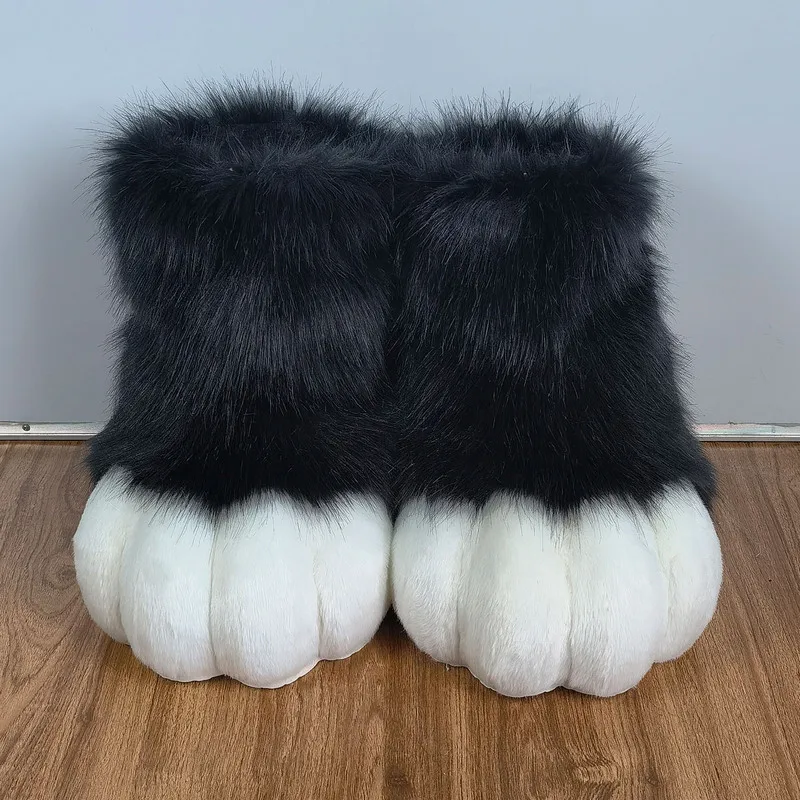 Fursuit Cat Pawl Furry Fandom guanti scarpe Foot Cover 22 Color Beast Cosplay accessori per costumi su misura