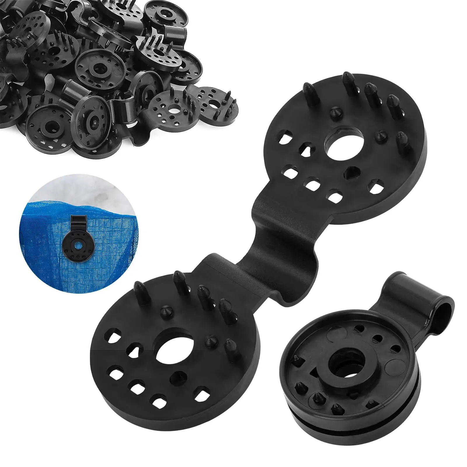 50Pcs Shade Cloth Clips Shade Fabric Clamps Grommets For Net Mesh Cover Sunblock Fabric In Garden Backyard Greenhouse Fixer
