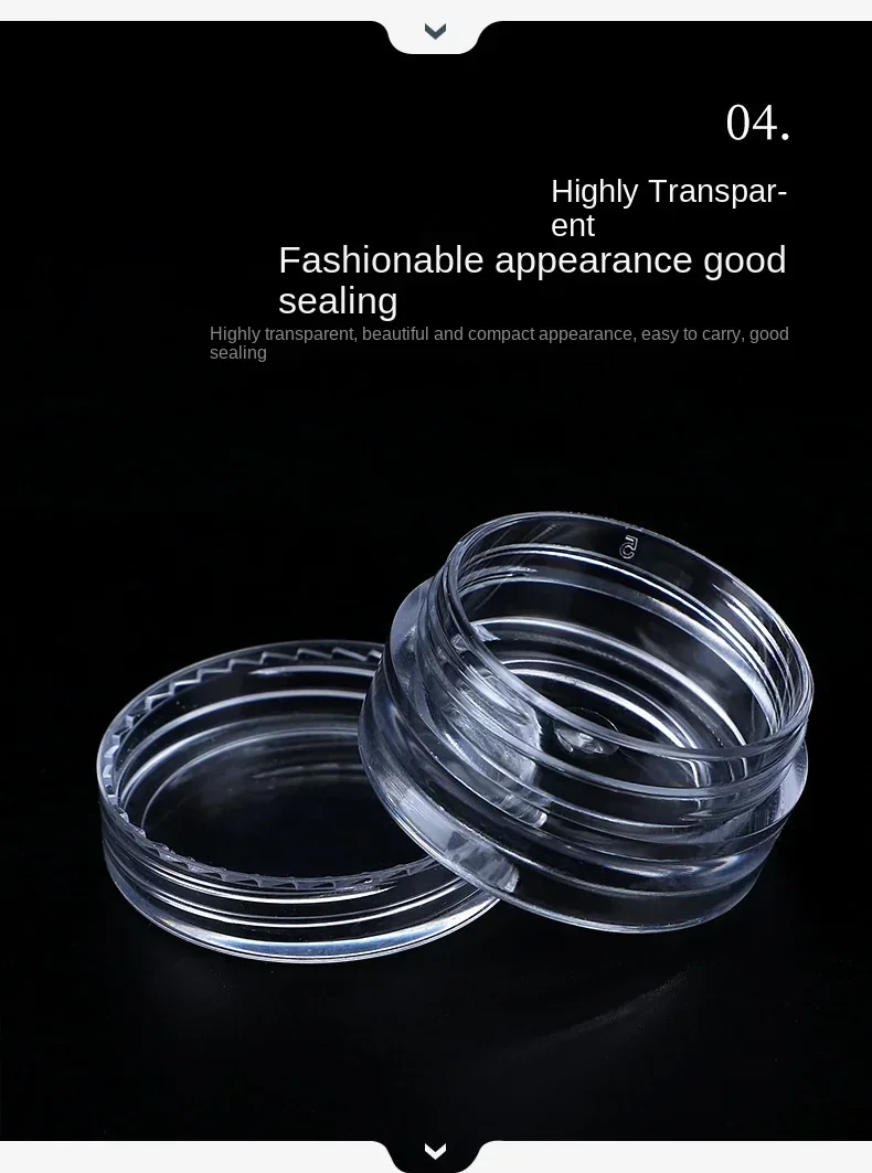 100/200pcs 2g/5g/10g Cosmetic Makeup Lip Balm Container Jar Pots Transparent Empty Plastic Sample Bottles Eyeshadow Cream