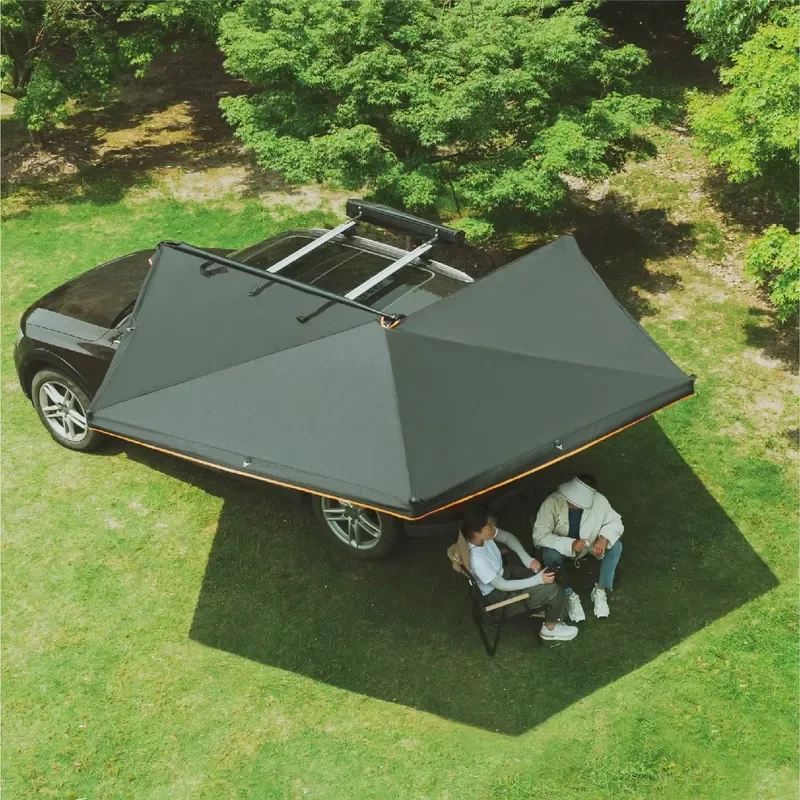 Awnlux 270 Degree 4x4 Free Standing Foxwing Roof Side Car Awning for Outdoor Camping Adventure
