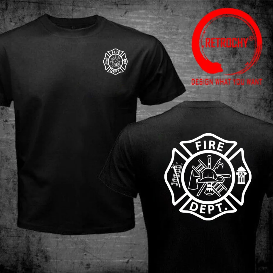 Funny Design Fire Department Logo Uniform Fireman Symbol Firefighter Gear  SRed Doublet Men Fashion Trendy Casual Clothing Styli