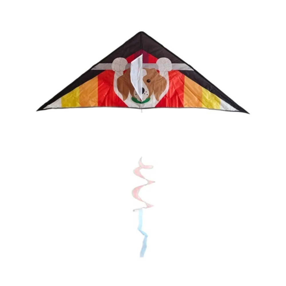 Cometas Delta de playa grandes fáciles de volar, cometa voladora para niños de 1,22 m con cuerda de cometa de 100 metros, cola en espiral, juguete volador al aire libre