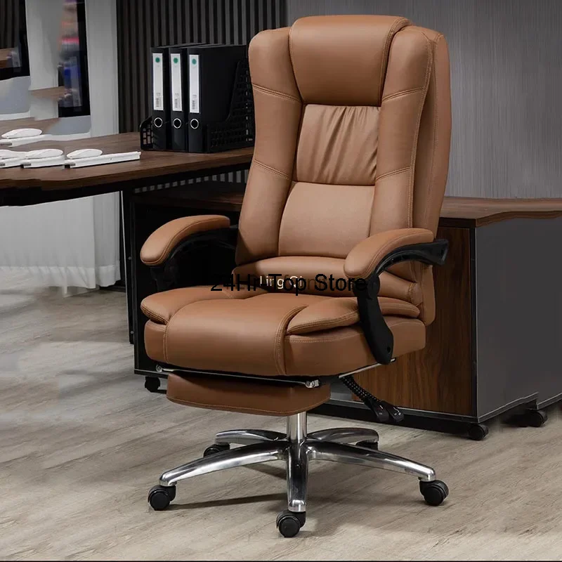 

Luxury Massage Office Chair Executive High Back Brown Comfortable Armchair Ergonomic Rotating Sillas De Furniture Decoration