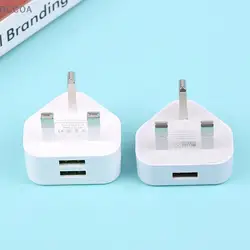 Universal UK Plug 3 Pin Wall Charger Adapter With 1/2 USB Ports Charging For Iphone 11 For Samsung/Huawei Charging Charger