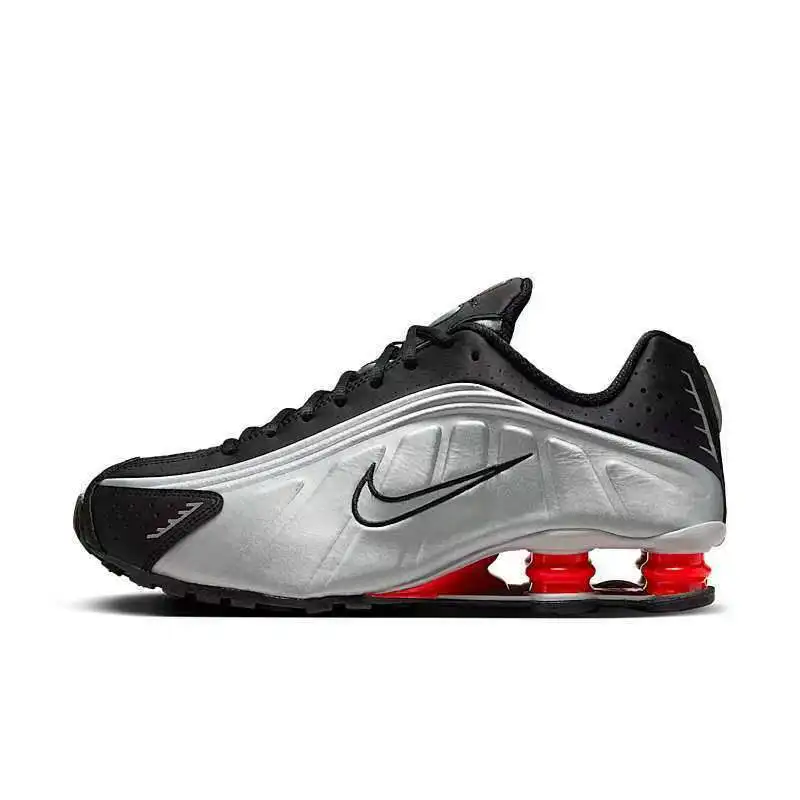 Nike Shox R4 Running Shoes with Air Column Springs, Anti-Slip, Wear-Resistant, Comfortable, Shock-Absorbing, Retro, Versatile, Resilient, Supportive, Durable, Men's Model Bv1111-008