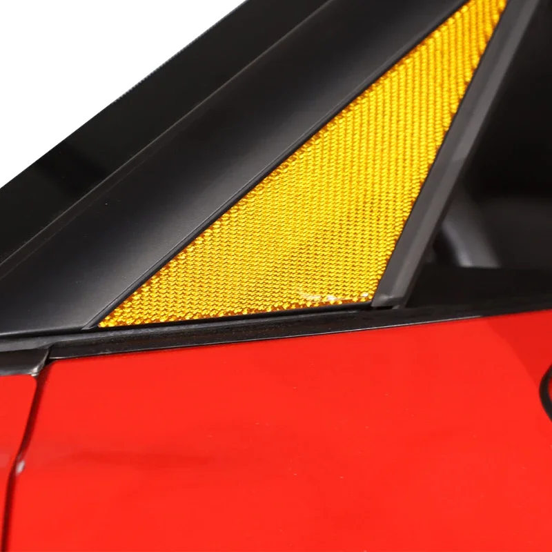 For Chevrolet Corvette C6 2005-2013 Soft Carbon Fiber Car A-pillar Triangular Cover Trim Sticker Car Accessories