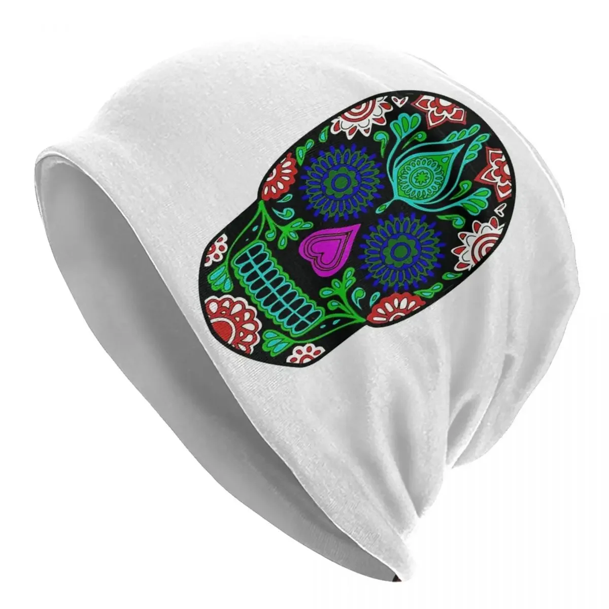 Calaveras Sugar Skull Warm Knitted Cap Fashion Bonnet Hat Autumn Winter Outdoor Beanies Hats for Men Women Adult