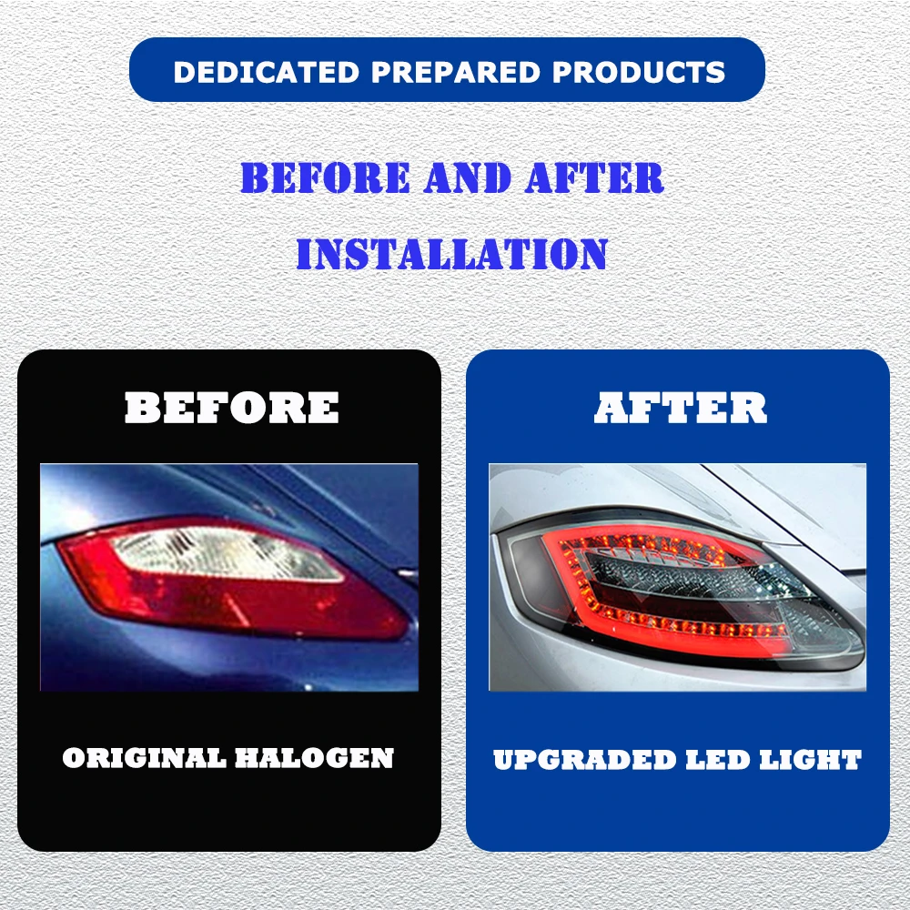 Styling LED Tail Lights for Porsche Cayman 987 2004-2008 full led Car Taillights Assembly Signal Auto Accessories Modified Lamp - view 2