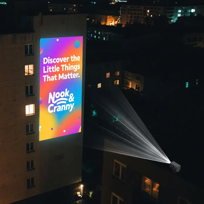 

Wall logo Gobo Projector Outdoor Waterproof IP67 200W/300W/600W High Power Projection Lamp Customized LED Advertising Lights