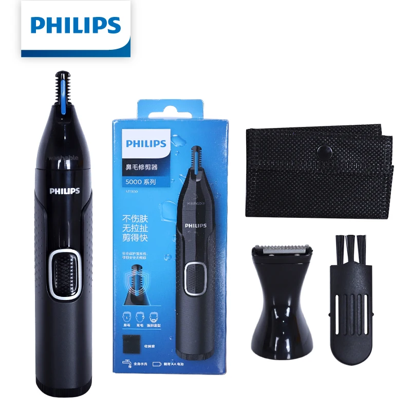 Philips Multi-functional Nose Ear Eyebrow Trimmer Stainless Steel Blade Washable Safety Guard Grooming Tool NT5650