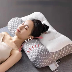 Orthopedic traction pillow core suitable for all sleeping positions, home neck protection pillow helps relieve fatigue during sl