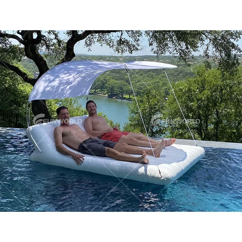 Boat Yacht Inflatable Floating Island Platform Bed Large Inflatable Lounge Water Sofa