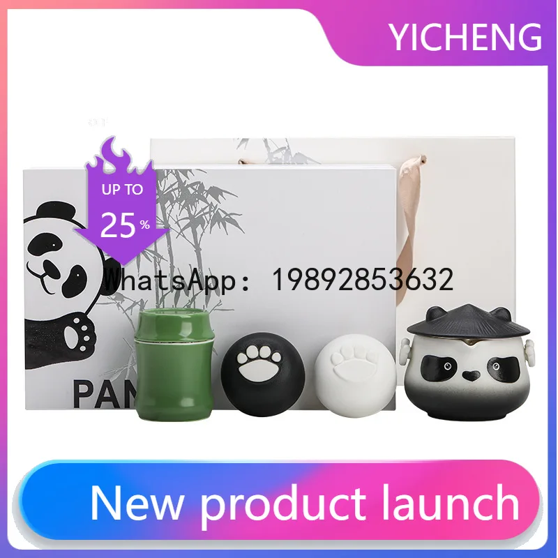 

CB cute ceramic travel tea set outdoor portable tea high-end business gift tea set
