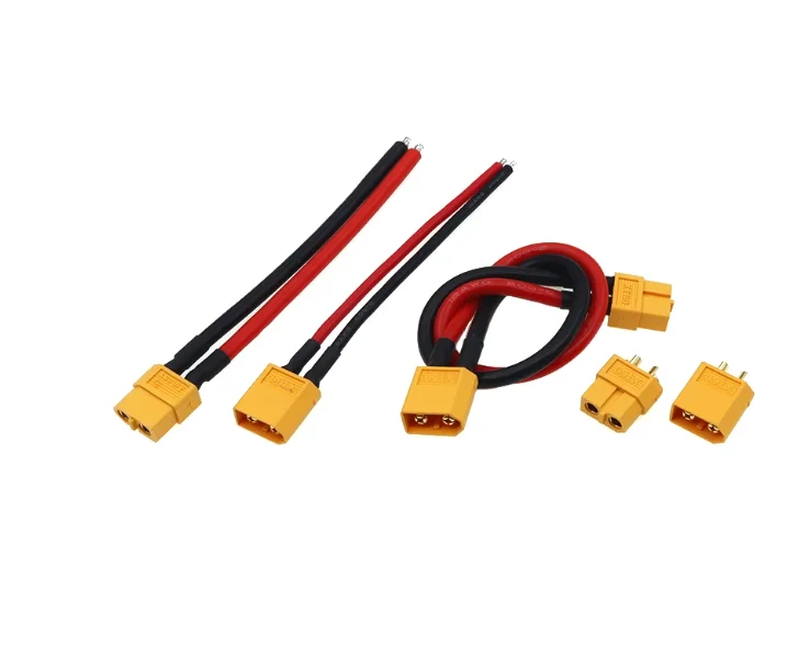 XT60 Plug And Cable Set Male Female Connectors for RC Models ESC Test Charging Port for Lithium Battery Power Pack