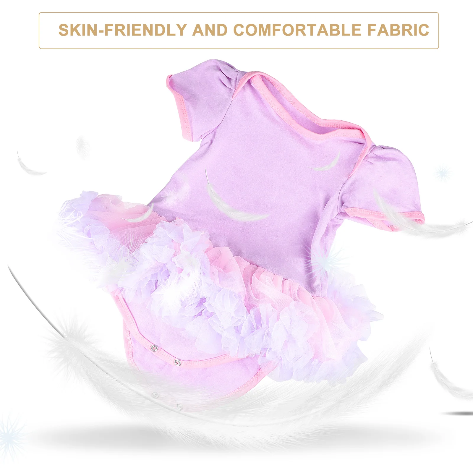 

1Pcs Infant Romper Dress Baby Gauze Skirt Soft Comfortable Breathable Party Birthday Stage Performance Lovely Dress