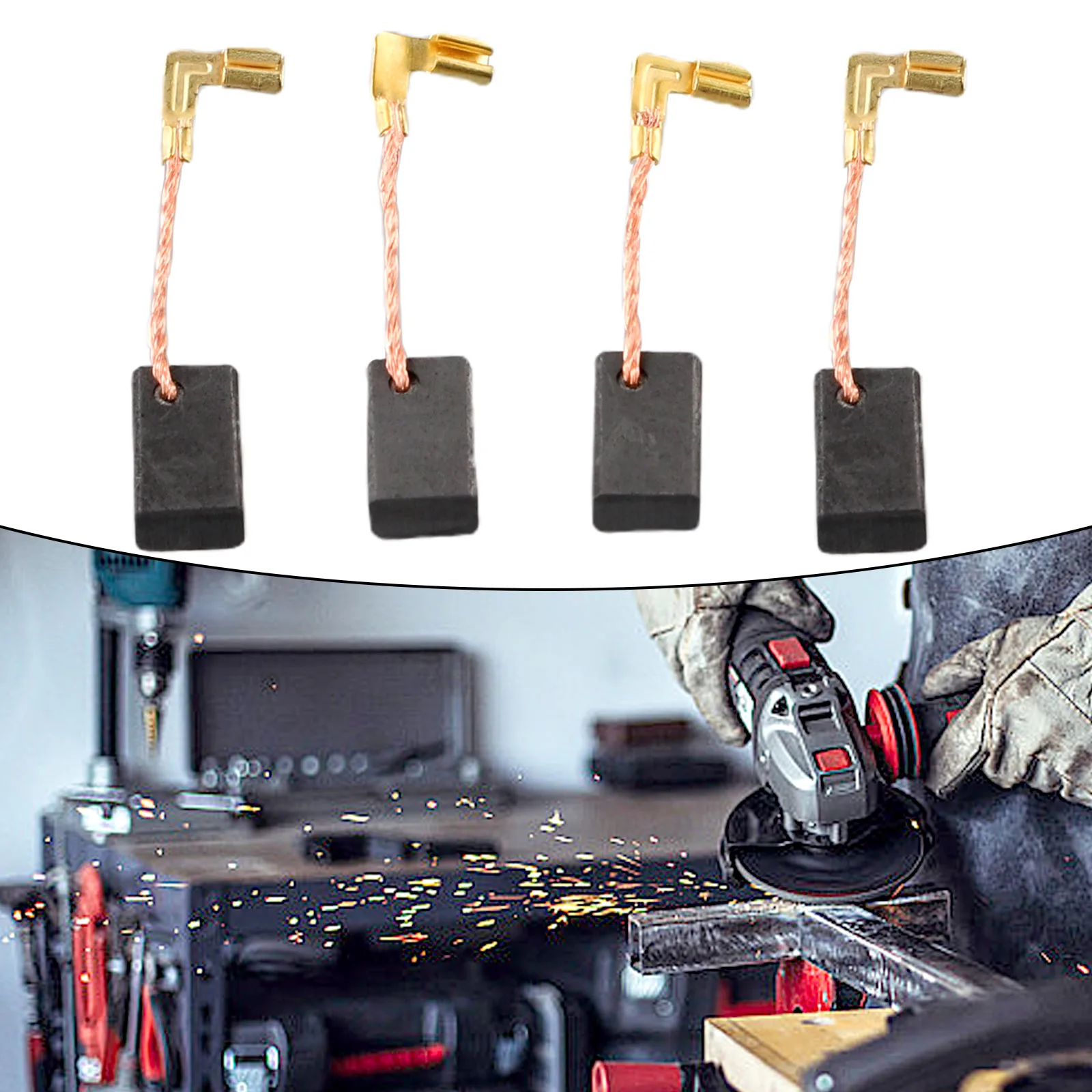 New Practical High Quality Carbon Brushes Power Tools Carbon Metal Thickness 6mm Width 9mm 13mm Length GA5434 JS1601