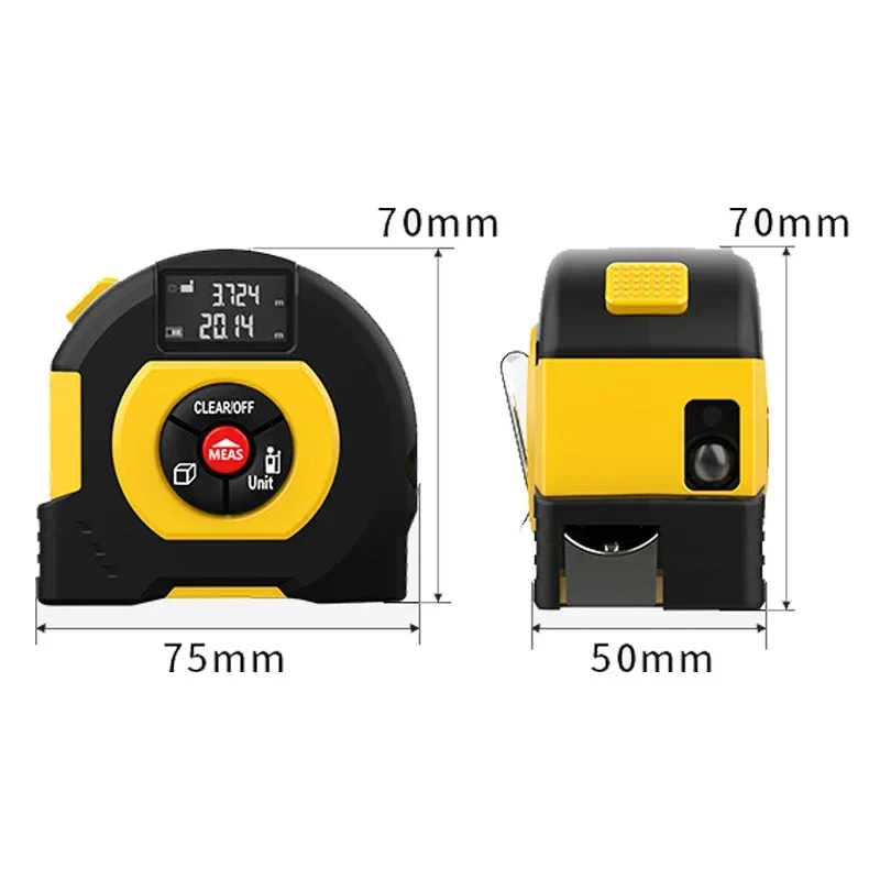 40/60M Laser Tape Measures Laser Rangefinder Distance Meter 2 in 1 LCD Display Laser Range Finder Building Device Measuring Tool