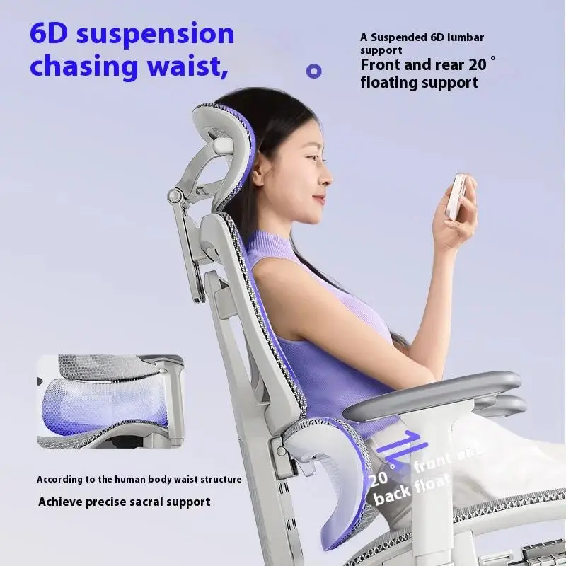 كرسي مسند للقدمين، كراسي ألعاب مريحة، عجلات مريحة، تدليك قابل للتعديل، أثاث مكتبي Sedia Da Ufficio