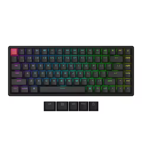 Keychron K2 V3 QMK Wireless Custom Mechanical Keyboard Aluminum Frame RGB Backlight Hot-Swappable Double-Shot PBT Keycap