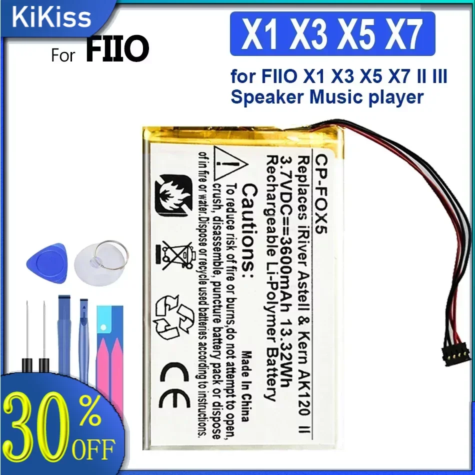 3500mah Battery for FIIO X1 X3 X5 X7 II Speaker Music Player