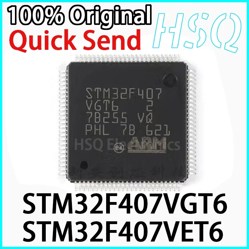 1PCS STM32F407VGT6 STM32F407VET6 LQFP100 Microcontroller Chip Origineel
