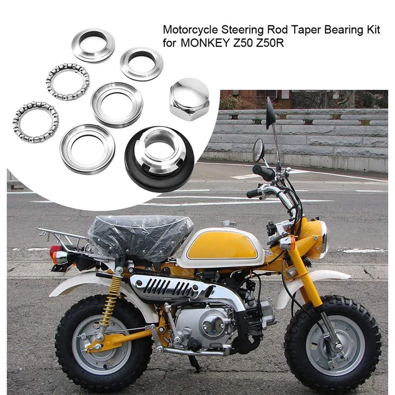 Motorcycle Steering Bearing Stem Set Steering Bearing Fork Stem Seal Assembly Kit For Honda MONKEY Z50 Z50R XR50 CT70