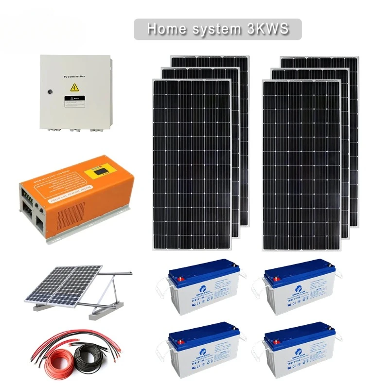 Kit da 1000watt sistema di energia solare 24V, generatore domestico da 220V 1kw, set di alta qualità