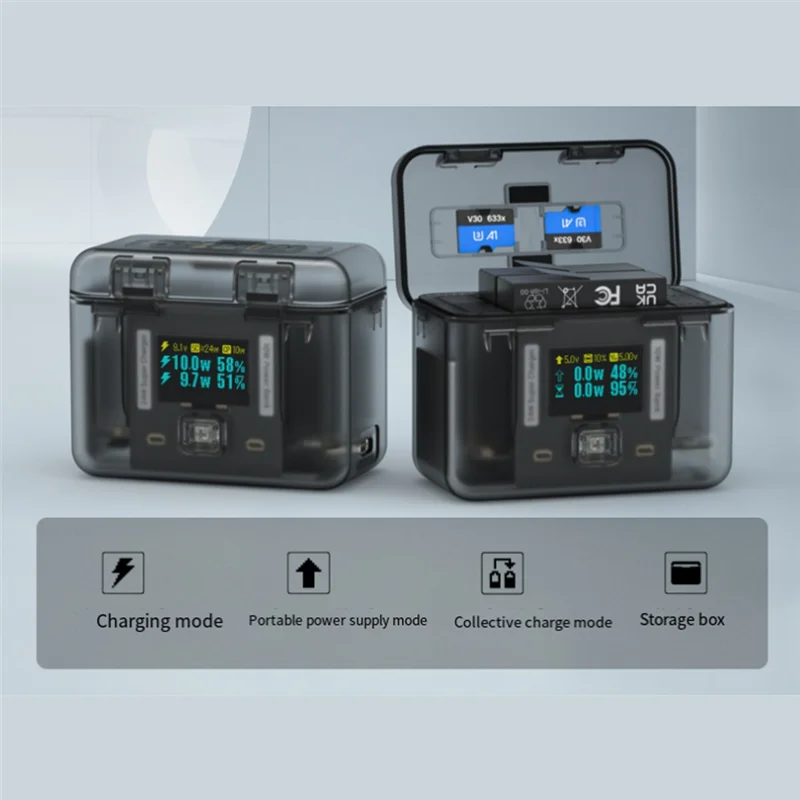 

【Новый купон пользователя】Для Insta360 Acepro2 Двусторонняя интеллектуальная зарядка Butler Портативное зарядное устройство для быстрой зарядки аккумулятора