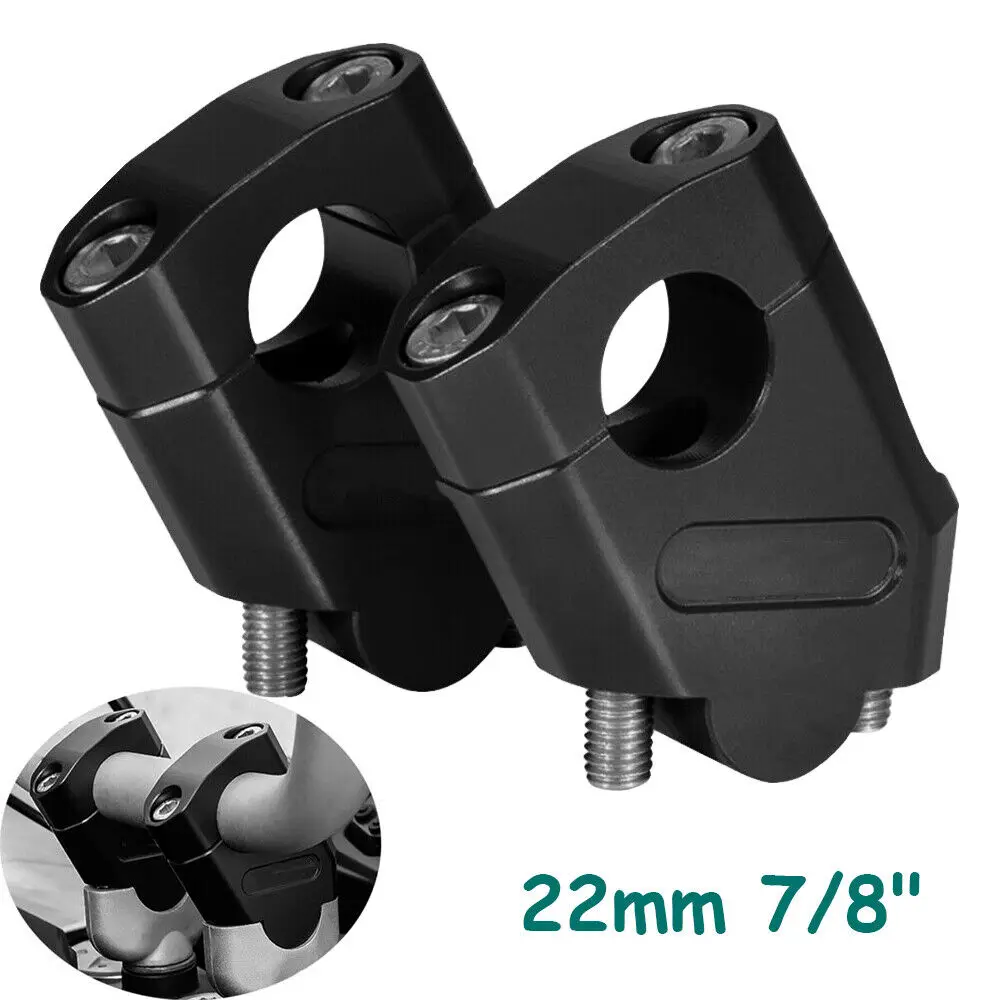 1pair Motorcycle Handlebar Riser Bar Mount Handle Clamp Universal 22mm For Honda For BMW R1200GS For YAMAHA MT07 MT09 view 3