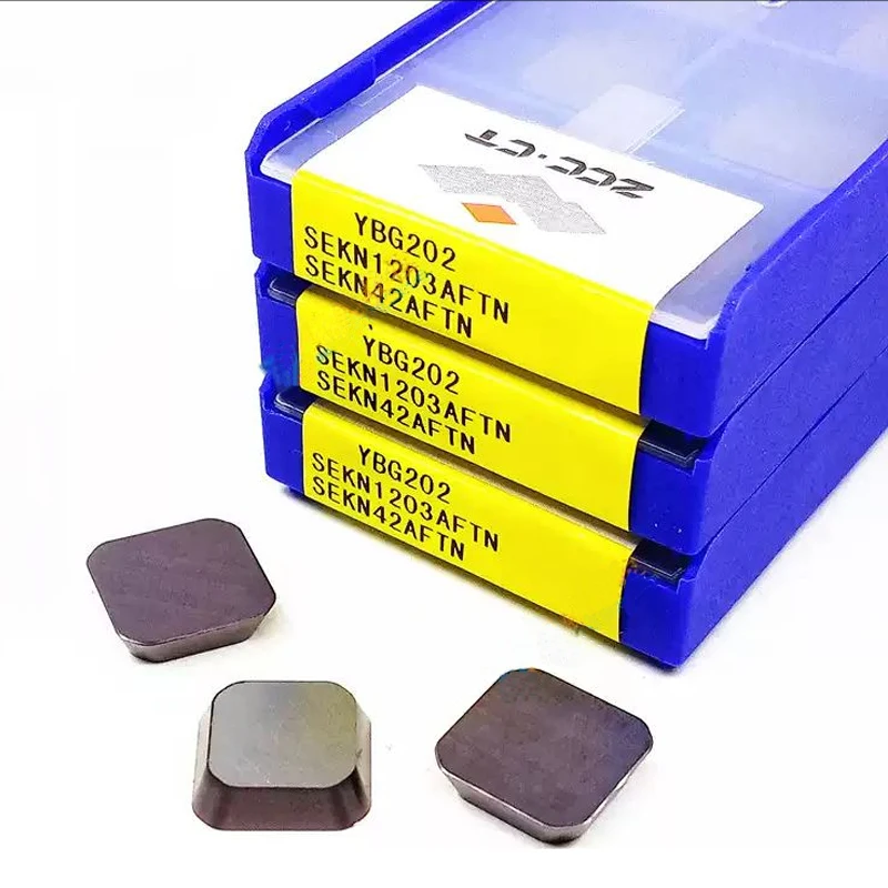 

10PCS Original SEKN1203AFTN YBM251 Carbide inserts External Turning Cutting blade CNC Inserts Tool for stainless steel