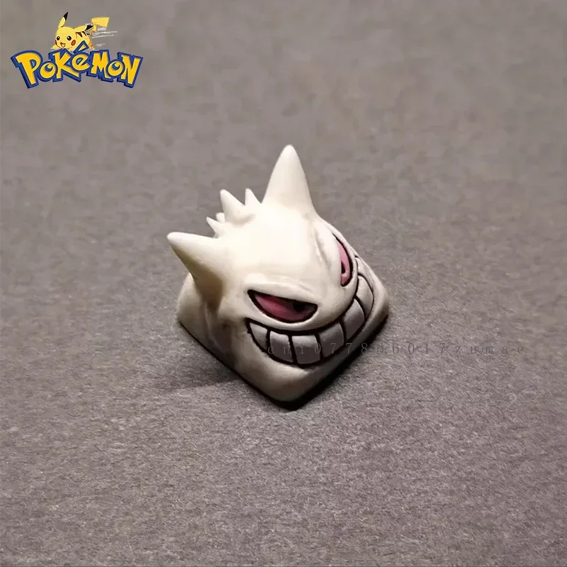 Pokemon anime keycaps rosa gengar diy artesanal personalizado resina keycaps dos desenhos animados teclado mecânico acessórios presentes do feriado