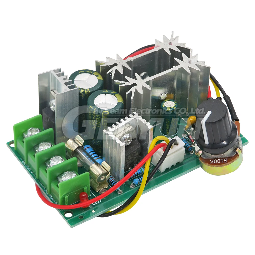 DC10-60V DC 20A Current Voltage regulator Motor Speed Controller Switch PWM High Power Drive Module 60A 12V 24V 36V 48V